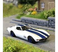 Chevrolet Corvette C3, coupé, blanc/bleu, 1968 - BREKINA 19991 - HO 1/87