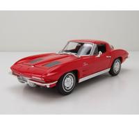 MODÈLE DE VOITURE STATIQUE WELLY CHEVROLET CORVETTE 1963 ROUGE MODELISME...