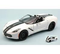 Chevrolet Corvette Stingray 2014 Blanc W / Back Stripes 1:24 Model 32501 Maisto