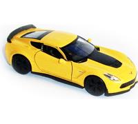 CHEVROLET Corvette Z06 2017 Modèle réduit de voiture en métal Voiture jouet 23(jaune)