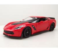 1:24 Welly Chevrolet Corvette Z06 Coupe 2017 Red WE24085R Modellino