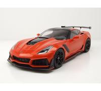 Chevrolet Corvette ZR1 2019 Orange Voiture Modèle 1:18 Ixo Models Métal