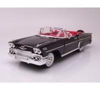 Chevrolet Impala Cabriolet 1958 Noir Modèle Auto 1:18 MotorMax Métal