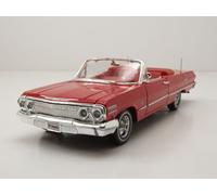 Chevrolet Impala Cabriolet 1963 Rouge Modèle Réduit 1:24 Welly