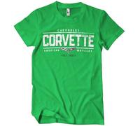 Chevrolet Officiellement sous Licence Corvette - American Muscles T-Shirt pour Hommes (Vert), XX-Large