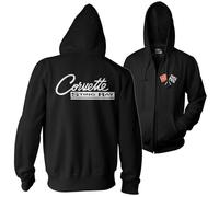 Chevrolet Officiellement sous Licence Corvette C2 Stingray Sweatshirt à Capuche (Noir), X-Large