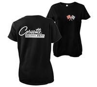 Chevrolet Officiellement sous Licence Corvette C2 Stingray T-Shirt pour Femmes (Noir), Small