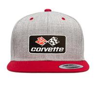Chevrolet Officiellement sous Licence Corvette C3 Patch Cap (Gris-Heather-Rouge)