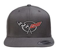 Chevrolet Officiellement sous Licence Corvette C5 Flags Cap (Gris Foncé)