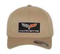 Chevrolet Officiellement sous Licence Corvette C6 Patch Casquette de Baseball Flexfit (Kaki), Large/X-Large