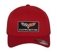 Chevrolet Officiellement sous Licence Corvette C6 Patch Casquette de Baseball Flexfit (Rouge), Small/Medium