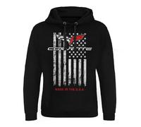 Chevrolet Officiellement sous Licence Corvette - Made in The USA Sweat à Capuche épique (Noir), Large