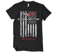 Chevrolet Officiellement sous Licence Corvette - Made in The USA T-Shirt pour Hommes (Noir), X-Large