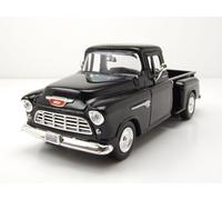 Chevrolet Stepside Pick Up 1955 Noir Maquette de Voiture 1:24 MotorMax