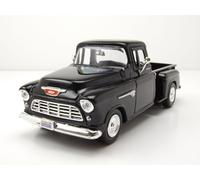 1955 Chevrolet 5100 Stepside Noir 1:24 Motor Max 73236