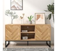 Chevron - Buffet Effet Chevron 2 Portes Et 2 Niches