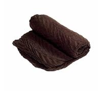 CHEVRON - Plaid à motifs chevron chocolat 130x170