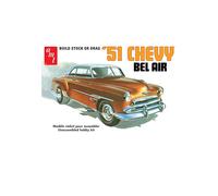 AMT Round2 Skill 2 Model Kit 1951 Chevrolet Bel Air 2 en 1 Kit Retro Deluxe Edition Modèle Échelle 1/25