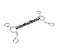 Chew Chew En Acier Inoxydable Gag Bit Bouche En Acier Noir Anneaux En Cuivre Insérés Plus Facilement Excellent Soutien Pour Les Amateurs De Conduite