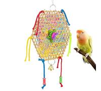 Chew Playthings - Jouets à mâcher pour oiseaux, jouets à mâcher pour oiseaux, jouets universels sûrs et drôles hexagonaux d'escalade pour aras, gris africain, ara, cacatoès