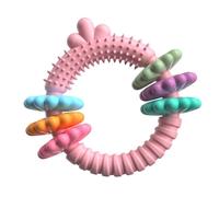 Chew Rings - RIGNES DE DESSIGNE | Anneaux À Mastication en Caoutchouc | Toy À Mastication Dur Fort Et Dur | Bonnes De Dentition des Chiens pour Chiots | Bague De Dentition De Chiot en Caoutchouc pour