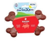 Chew'ems X Bone à mâcher pour chien - Friandises longue durée au bacon pour mâcheurs agressifs - Sans cuir brut - Durable - Petite taille