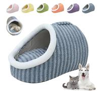 Chewie Cozy Dog Nest, Cozy Hideaway Pet Bed, Chewie Cozy Dog Bed, Cozy Cave Dog Bed, Dog Bed with Cover Cave, Soft Pet Slipper Cave Bed for Small Medium Dogs and Cats (Medium,Blue)