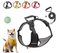 Chewie Cozy Harness, Adjustable No Pull Getchewie Dog Harness, Breathable & Comfortable Dog Vest Reflective at Night (Black, S)