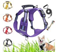 Chewie Cozy Harness, Getchewie - Chewie Cozy No Pull Dog Harness, Ajustement Breathable & Confortable, Anti-Rupture, avec Une poignée réfléchissante pour Les Chiens Moyens ou Petits (Violet)