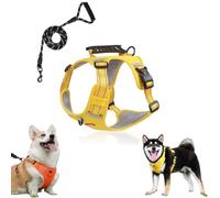 Chewie Cozy Harness,Getchewie Dog Harness,2025 New no Pull Dog Harness,with Leash Set,Y-Shaped Design Choke Free,with a Sturdy Metal D-Ring,Reflective Adjustable Comfortable Pet Chest (Yellow,XS)