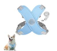 Chewie Cozy Harness, Getchewie Dog Harness, Adjustable Dog Vest with Poop Bags Dispenser, Anti-Breakaway, Reflective at Night b (Blue,M)