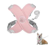 Chewie Cozy Harness, Getchewie Dog Harness, Adjustable Dog Vest with Poop Bags Dispenser, Anti-Breakaway, Reflective at Night b (Pink,L)