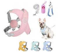 Chewie Cozy Harness, Getchewie Dog Harness, Reflective Adjustable Comfortable Pet Chest, Get Chewie with Poop Bags Dispenser, No Pull Breathable Dog for Small Medium Large Dogs (Pink,Large)