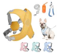 Chewie Cozy Harness, Getchewie Dog Harness, Reflective Adjustable Comfortable Pet Chest, Get Chewie with Poop Bags Dispenser, No Pull Breathable Dog for Small Medium Large Dogs (Yellow,Medium)