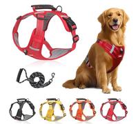 Chewie Cozy Harness, Getchewie Escape-Proof Dog Harness, No Pull Reflective Adjustable Dog Vest for Small Medium Large Pets - Quick Release Buckle, Metal D-Rings, Lasting Comfort (Red,L)