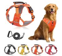Chewie Cozy Harness, Getchewie Escape-Proof Dog Harness, No Pull Reflective Adjustable Dog Vest for Small Medium Large Pets - Quick Release Buckle, Metal D-Rings, Lasting Comfort (Orange,XL)