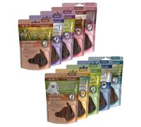 Chewies Hundeleckerli Paquet de Bandes de Viande Riches en protéines 10 x 70 g pour Chiens - bœuf, Poisson de mer, Agneau, Canard, gibier, Cheval, chèvre, Kangourou, Lapin et volaille - Snack sans