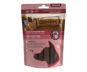 Chewies - Mini friandises pour Chien - 100% Viande de Cheval - 70 g - Snack pour Petits Chiens - Bandes à mâcher pour Chevaux séchés - Hypoallergénique et sans céréales - Viande déshydratée