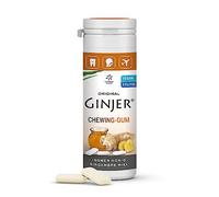 Chewing-gum au gingembre miel et xylitol Ginjer® - LEMON PHARMA - Sans sucre, aspartame et gluten - Édulcoré avec du stévia et du xylitol - Boite de 30 g - environ 20 pièces