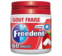 CHEWING-GUM SANS SUCRES MENTHE FRAISE 5X10 - 84G, FREEDENT, LOT DE 3