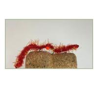 Chewing-gum vers à mâcher, mouches de truite, 6 x rouge taille 10, mouches de pêche, mouches vers
