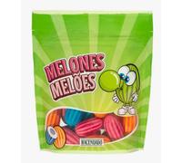 Chewing-gums Melons acidulés Hacendado aux saveurs melon, fraise, pêche et framboise Paquet de 100 g - Lot de 6