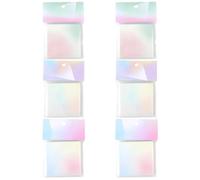 Chewtoyo 600 notes adhésives dégradées colorées, 6 blocs-notes esthétiques, carrés de 8,1 x 8,1 cm, papier pour bureau, scrapbooking et utilisation créative