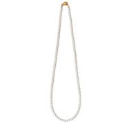 Chewtoyo Collier de perles blanches pour femme, pendentif perle 4 mm, 15,7 in, fermoir adsorptif, bijou élégant pour mariages, rendez vous, soirées et occasions romantiques