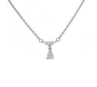 Chewtoyo Collier goutte en argent sterling 925, pendentif zircon AAAA avec chaîne fine réglable, bijou élégant pour femme, idéal pour le quotidien ou offrir