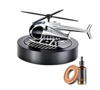 Chewtoyo Diffuseur d'hélicoptère pour tableau de bord, aromathérapie à énergie solaire avec huile de Cologne 10 ml, base en bois de hêtre respectueux de l'environnement, noir