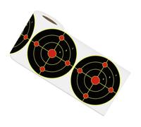 Chewtoyo Lot de 100 cibles éclaboussures adhésives de 6 Pouces, 15,24 cm, Autocollants de cibles réactifs pour tir à la Carabine, Feedback visuel instantané, Jaune Fluorescent pour la Pratique de tir