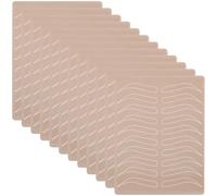 Chewtoyo Lot de 12 feuilles en silicone Pmu pour la pratique du microblading avec modèles de sourcils, pour simulation de peau et tatouage des sourcils, réutilisables