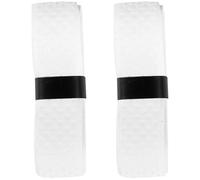Chewtoyo Lot de 2 White Baseball Bat Grip Tape en polyuréthane, Bande antidérapante pour Baseball, Tennis, Badminton, Canne à pêche et poignée de Raquette, Longueur 110 cm, épaisseur 0,15 cm