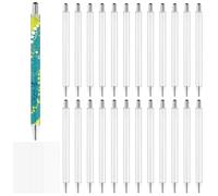 Chewtoyo Lot de 24 stylos à bille en métal personnalisables pour impression par sublimation, comprend des films rétractables